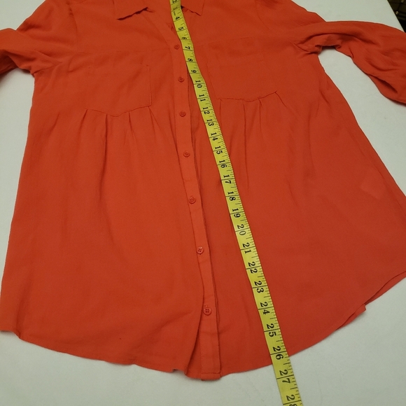 Joie Coral Button Down Blouse Size S - Picture 8 of 11